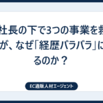 同じ社長の下で3つの事業を救った実績が、なぜ「経歴バラバラ」に見えるのか？